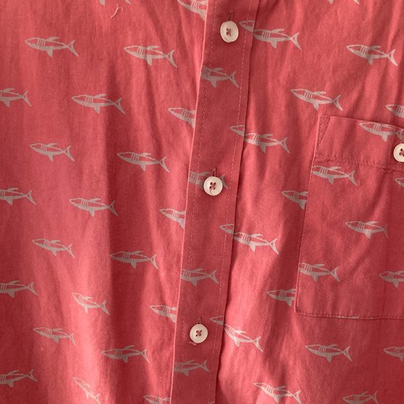 Report Collection Shark Print Size XL Button-Up Shirt - Picture 3 of 7